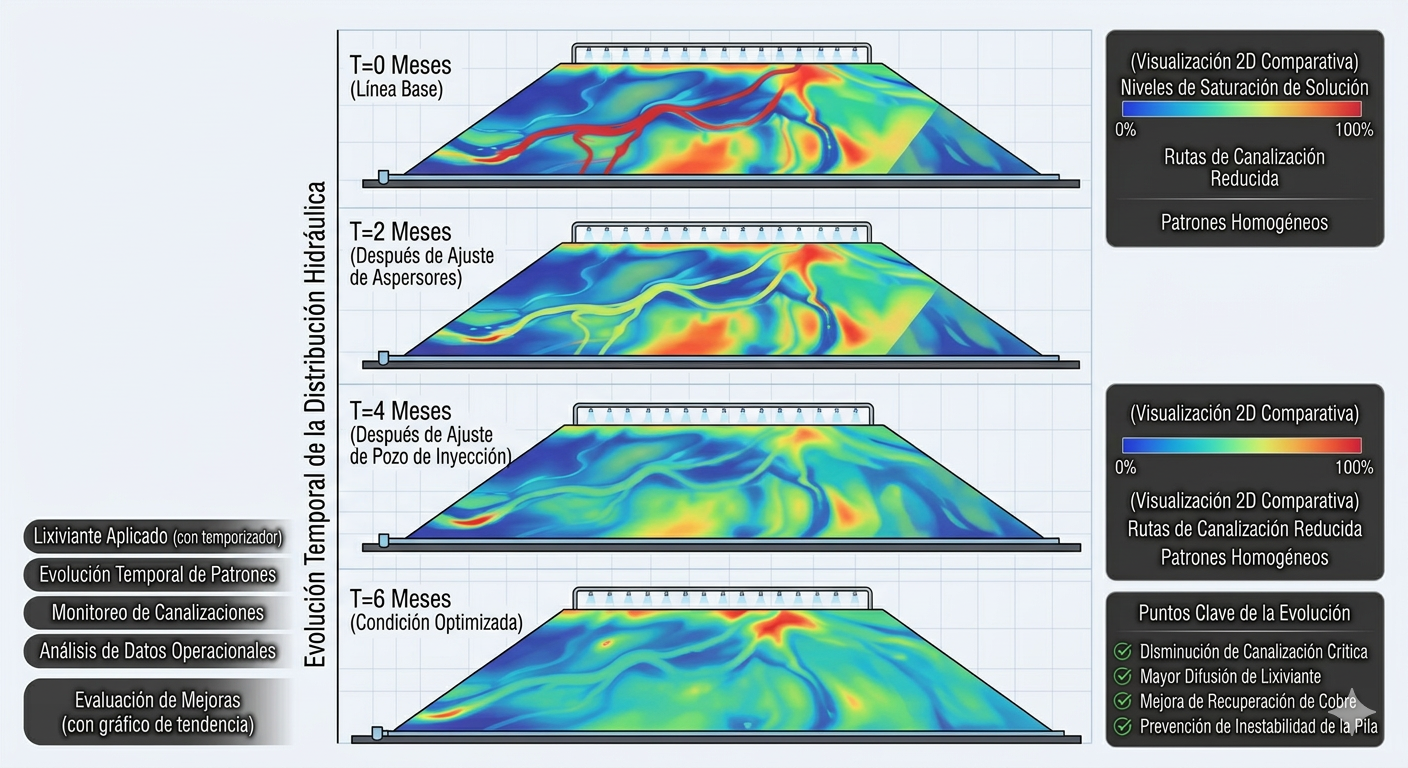 Visualización volumétrica de condición hidráulica